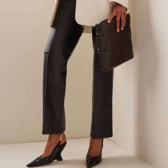 NWT$2,300 Bottega Veneta Punta Slingback Leather Wedge Pumps Sz 40.5 (10.5) - Picture 6 of 16